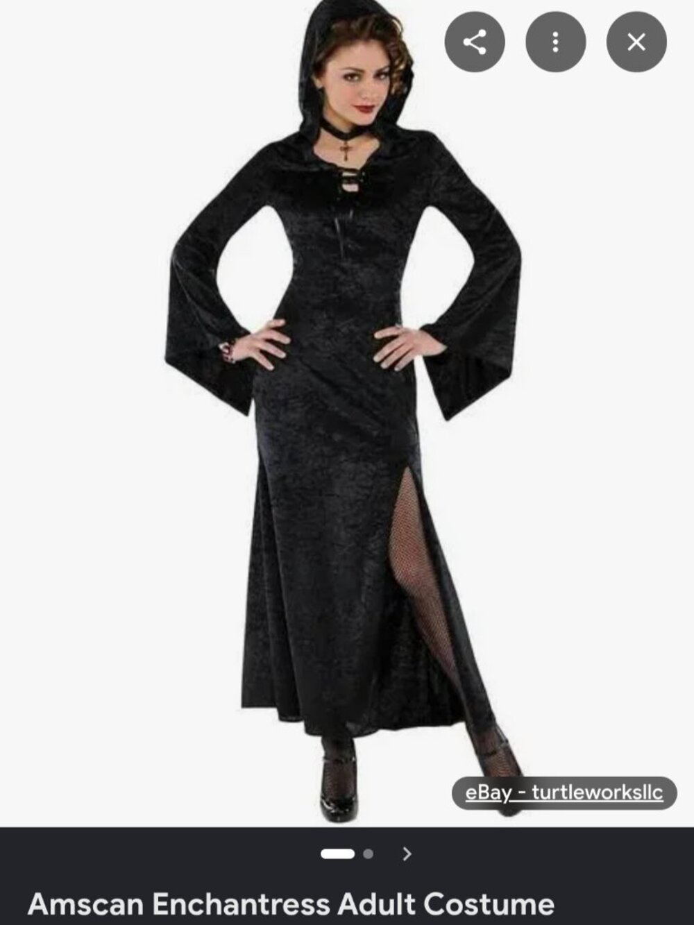 Enchantress Adult Costume and necklace